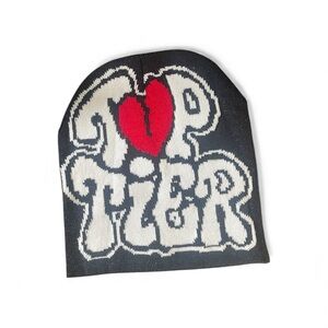Kids Black and Red Beanie